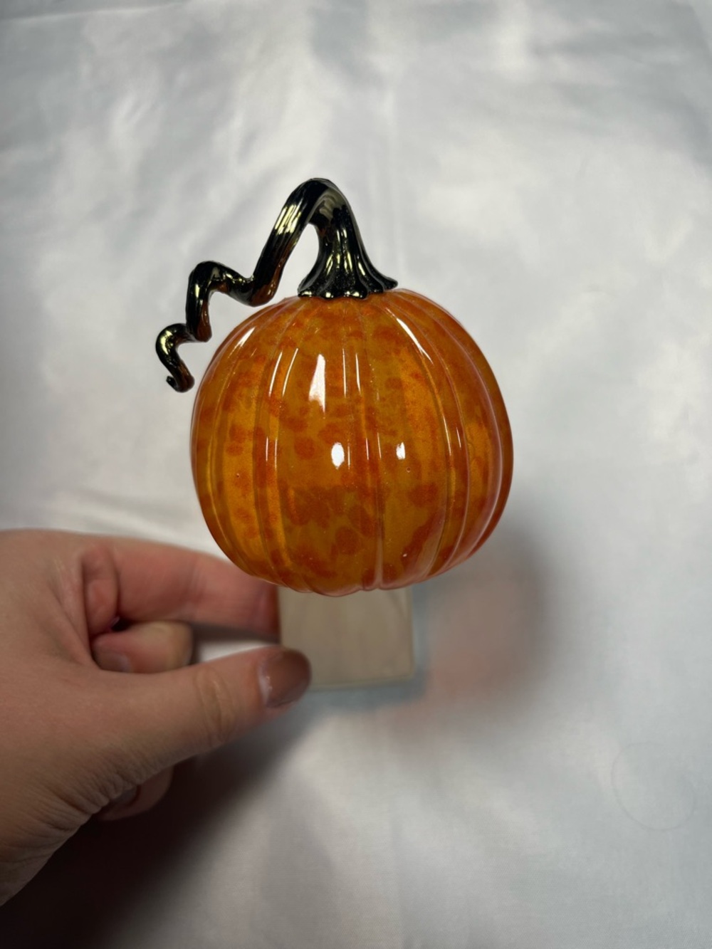 Bath & Body Works Pumpkin Wallflower Nightlight Plug Orange Gold Stem